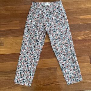 LOFT Ditsy Floral Riviera Slim Pants Size 0P